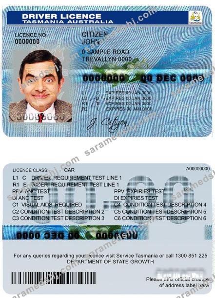 Australia Tasmania driver license